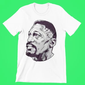 Bill Russell Boston Celtics Big Face Big Head NBA Premium Blend Graphic T-Shirt - Picture 1 of 27