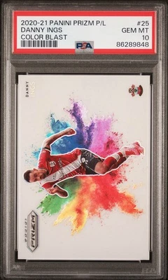 2020-21 Prizm Premier League Danny Ings Color Blast PSA 10 #25 Southampton - Image 1 of 2