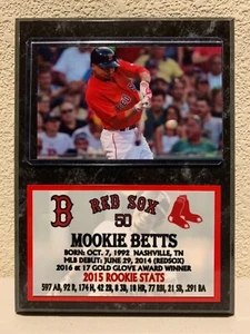 Mookie Betts 6x8 Boston Redsoxs Plaque - Picture 1 of 3