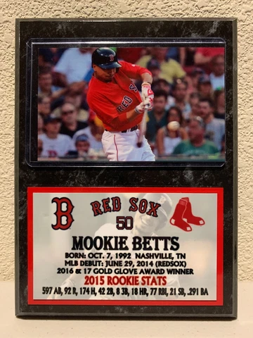 Mookie Betts 6x8 Boston Redsoxs Plaque Cover