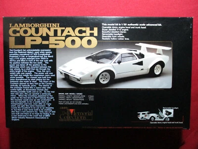 Lamborghini Countach LP500 Union 1/20 Scale Model Kit Japan Vintage Car Rare - Image 1 of 4