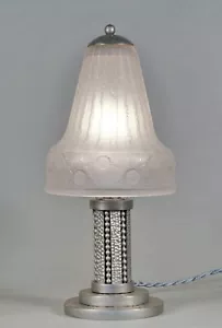 H.FOURNET & DAUM : Französische 1930er Art-Deco-Lampe ................................ Frankreich - Bild 1 von 12