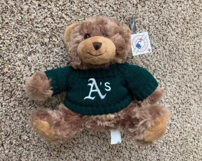 Oakland A’s Baseball Plush Teddy Bear with Green Sweater by Forever Collectibles - Image 1 of 4