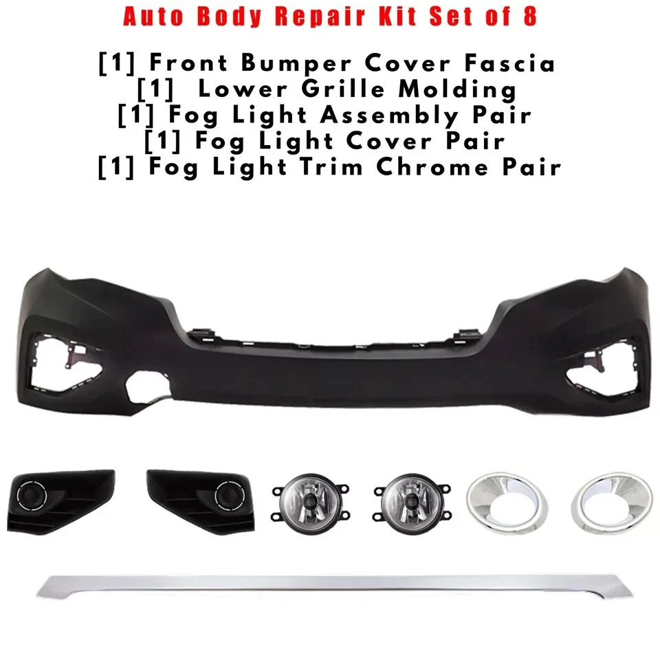 Front Bumper Cover and Fog Light Assembly Kit For 2017-2020 Nissan Pathfinder - Image 1 of 4