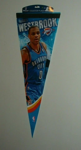 OKLAHOMA CITY THUNDER #0 RUSSELL WESTBROOK 12' X 30"  PLAYER PENNANT NEW Cover