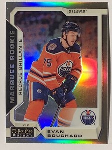 2018-19 O-Pee-Chee Platinum Marquee Rookie EVAN BOUCHARD Rainbow Card# 157