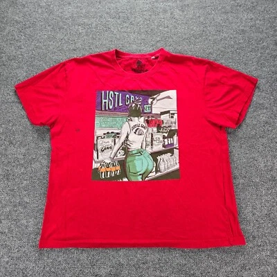 Camiseta Hustle Gang Para Hombre 3XL/2XL Roja Manga Corta Hip Hop Urbana Ropa de Calle Foto 1 de 4