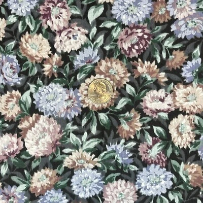 Ткань Mill Creek с цветочным рисунком хлопок коллекция Woodlands лаванда черная 6 ярдов x 46 дюймов - Изображение 1 из 4