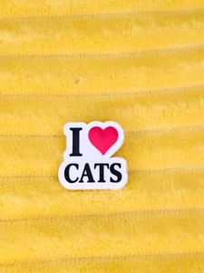 I love cat Croc Shoe Charm – Fan Gift -Inspired Accessory - Picture 1 of 2