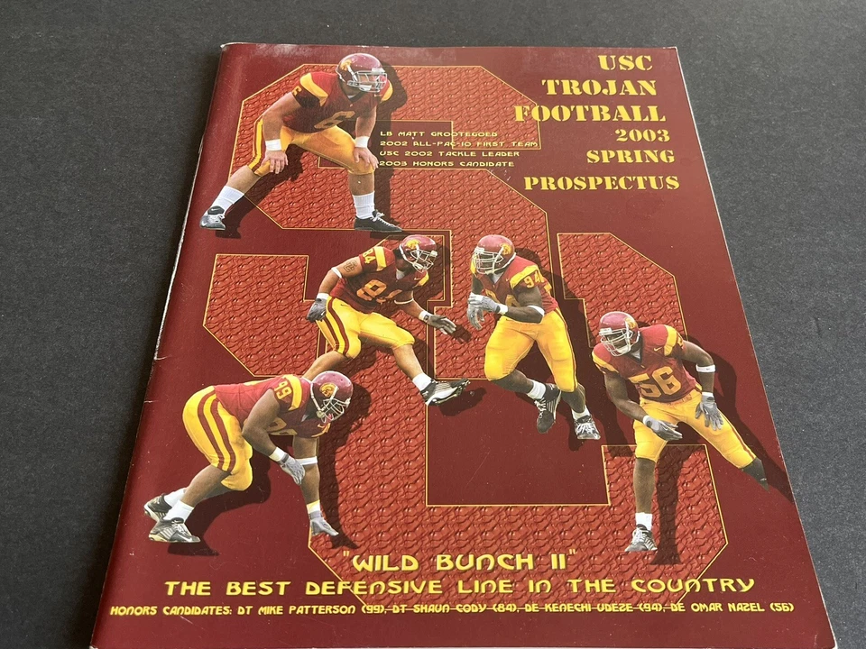 USC Trojans Football 2003 Spring Prospectus Matt Grootegoed - Image 1 of 2