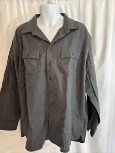 Camisa LL Bean XXL Gris Para Hombre Manga Larga Franela Sólida Pesada Con Botones - Imagen 1 de 10