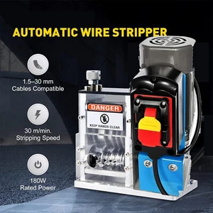 180W Electric Wire Stripper Machine Wire Stripping Tool for 1.5-30 mm Scrap Wire - Picture 1 of 10