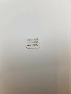 Sprint Boost Mobile Micro Sim Card ICCID Lg XCharge 80.01a Sp320 Simcard Charge - Image 1 of 2
