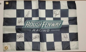 Roush Fenway Racing NASCAR Team Autographs Checkered Flag - Picture 1 of 7
