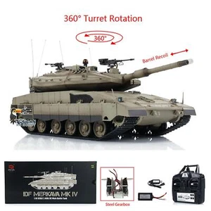 1:16 HengLong RC Infrared Tank 3958 IDF Merkava MK IV Metal Gearbox 360° Turret - Picture 1 of 24