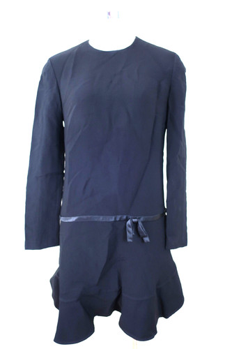 MIU MIU Mini Abito Lungo in Viscosa Nero LBD Formale Small 40 4 5 6 7