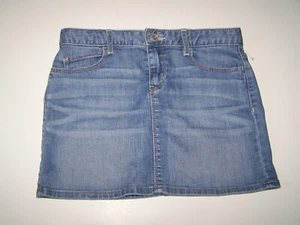 NWT Gap Kids 1969 Mini Skirt Size 14 Regular Denim Adjustable Waist - Picture 1 of 7