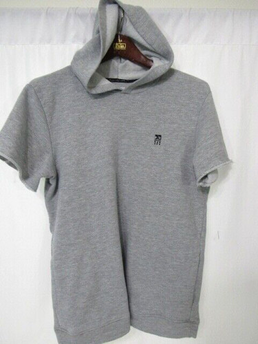 VETEMENTS Felpa con cappuccio unisex Joe's Jeans grigia manica corta taglia 18 20 o giovane XL