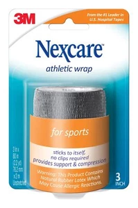 3M Nexcare Active Line Athletic Tape (Black, 5-Yards) 2 PACK - Picture 1 of 6