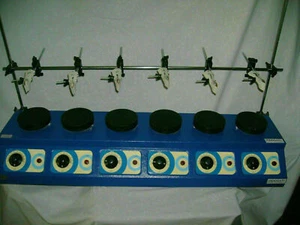 SOXHLET APPARATUS 6 TEST MANTLE TYPE SUPERB QUALITY - Picture 1 of 3