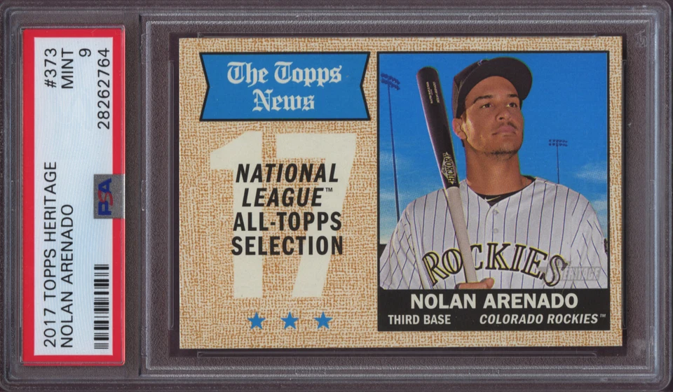 2017 Topps Heritage 373 Nolan Arenado PSA 9 Mint - Image 1 of 1