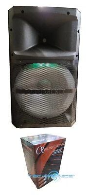 ALPHASONIK 15" 1200W 8 OHM DJ SYSTEM BLUETOOTH USB SD AUX ANDROID IPHONE VENUM15