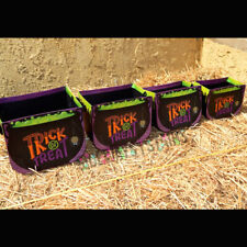 BLACK CAULDRON NESTING BOXES halloween treat bucket set witch box container NEW