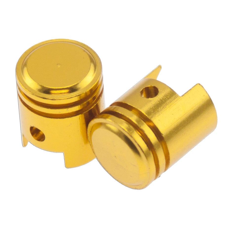 Pistón CNC Aluminio Oro Cubierta Neumático GSXR 600 750 Ninja R1 R6 2x Tapa Válvula Superior Foto 1 de 3