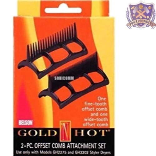 Juego de peine de secado profesional Gold 'N Hot - 2 accesorios para un mejor control Foto 1 de 1