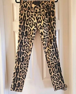 Tripp NYC Vintage y2k Leopard Print Low Rise T Back Skinny Jeans - Picture 1 of 9