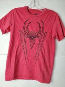 Marvel Spiderman Youth Kids Red Shirt Short Sleeve Size Large - Picture 1 of 4