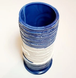 Handgefertigte Studio Kunst Keramik flach aufgerollt 9" Künstler signiert dekorative Vase - Bild 1 von 6