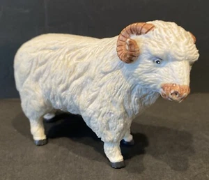 Mountain Goat Ram Figurine AAA Hard Rubber Textured 5” Long x 3” Tall Adorable - Picture 1 of 9