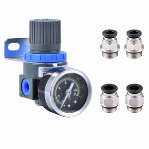 1/4 Inch NPT Thread Air Pressure Regulator with Gauge Mini Air Control Valve ... - Picture 1 of 6