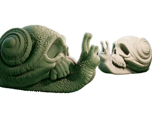 Creature - Fantasy - Figürchen Schnecke Schädel - Picture 1 of 1