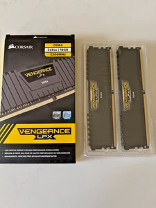 CORSAIR VENGEANCE LPX 16GB (2x8GB) DDR4 3200 MHz Pamięć Czarna CMK16GX4M2B3200C16 - Zdjęcie 1 z 2