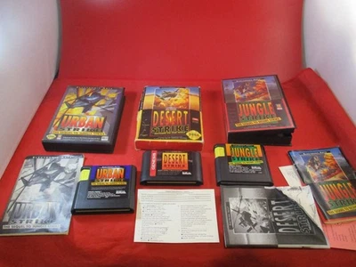 Desert Strike, Jungle Strike, & Urban Strike (Sega Genesis) COMPLETE w/ Box # - Image 1 of 4