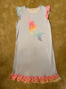 Girls Short Sleeve Mermaid Nightgown, Size 10 - Picture 1 of 2