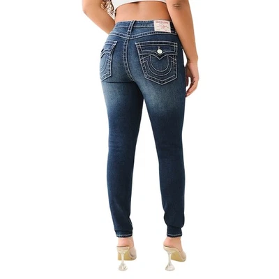 Calça jeans feminina TRUE Religion cintura alta super skinny stretch tamanho 30 - Imagem 1 de 4