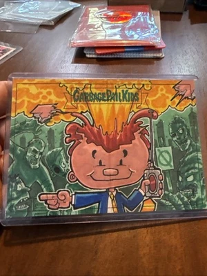 2021 Topps Garbage Pail Kids Sketch Panoramic – 1/1 D. Gacey Pano Sketch - Image 1 of 4