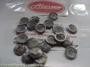 20 x 15/16" Mottled Grey, Jacket, Cadigan, Coat 4 hole BUTTONS - Picture 1 of 1