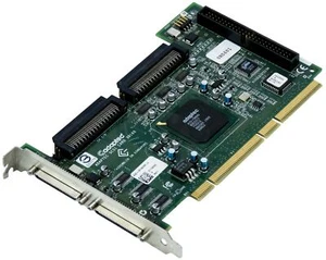 RAID CONTROLLER KARTE ADAPTEC ASC-39160 DELL 0R5601 SCSI PCI-X ASC-39160/DELL3 - Bild 1 von 2
