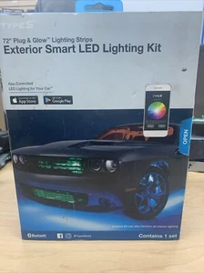 Tiras de iluminación LED inteligentes exteriores Bluetooth tipo S 72" enchufe y brillo - Imagen 1 de 2