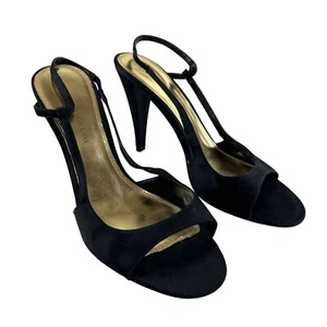 Enzo Angiolini Damenschuhe 8M adrette schwarze sexy Slingback offene Zehenpartie Stiletto - Bild 1 von 10