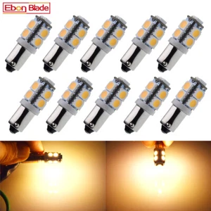 10 x BAX9s 64132 H6W 9 SMD 5050 LED Car Parking Lamp Light Bulb Warm White 12V - Picture 1 of 7