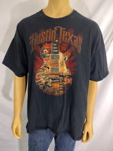 Camiseta AUSTIN Texas Adulto 3X Negra SS Outhouse Designs Guitarra Barras y Clubes - Imagen 1 de 9