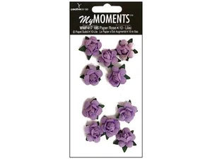 "My Moments Creative Co-Op" Paper Roses x 10 - LILAC - WMF417-185 - Picture 1 of 1