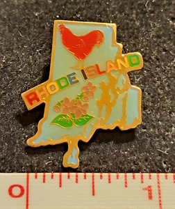 Rhode Island RI Souvenir State Lapel Pin Hat Vest Tie Tack resin gold tone Lipko - Picture 1 of 2