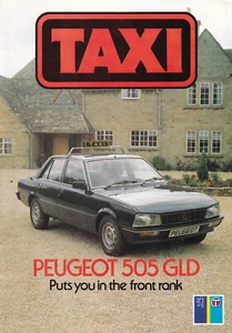 CAR BROCHURE - PEUGEOT 505 GLD TAXI - SEPTEMBER 1984 - Picture 1 of 1