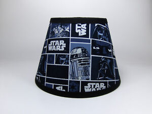 Star Wars Darth Vader R2-D2 C-3PO Black Fabric Lamp Shade Lampshade Handmade